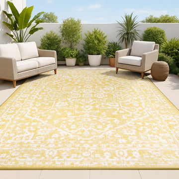 Malta Bohemian Medallion Textured Weave Indoor/outdoor Area Rug